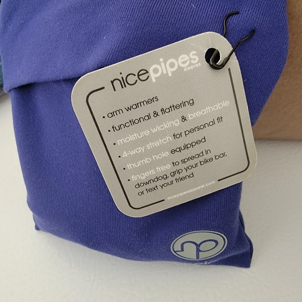 Nice Pipes Arm Warmers Blue One Size